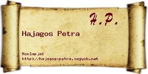 Hajagos Petra névjegykártya